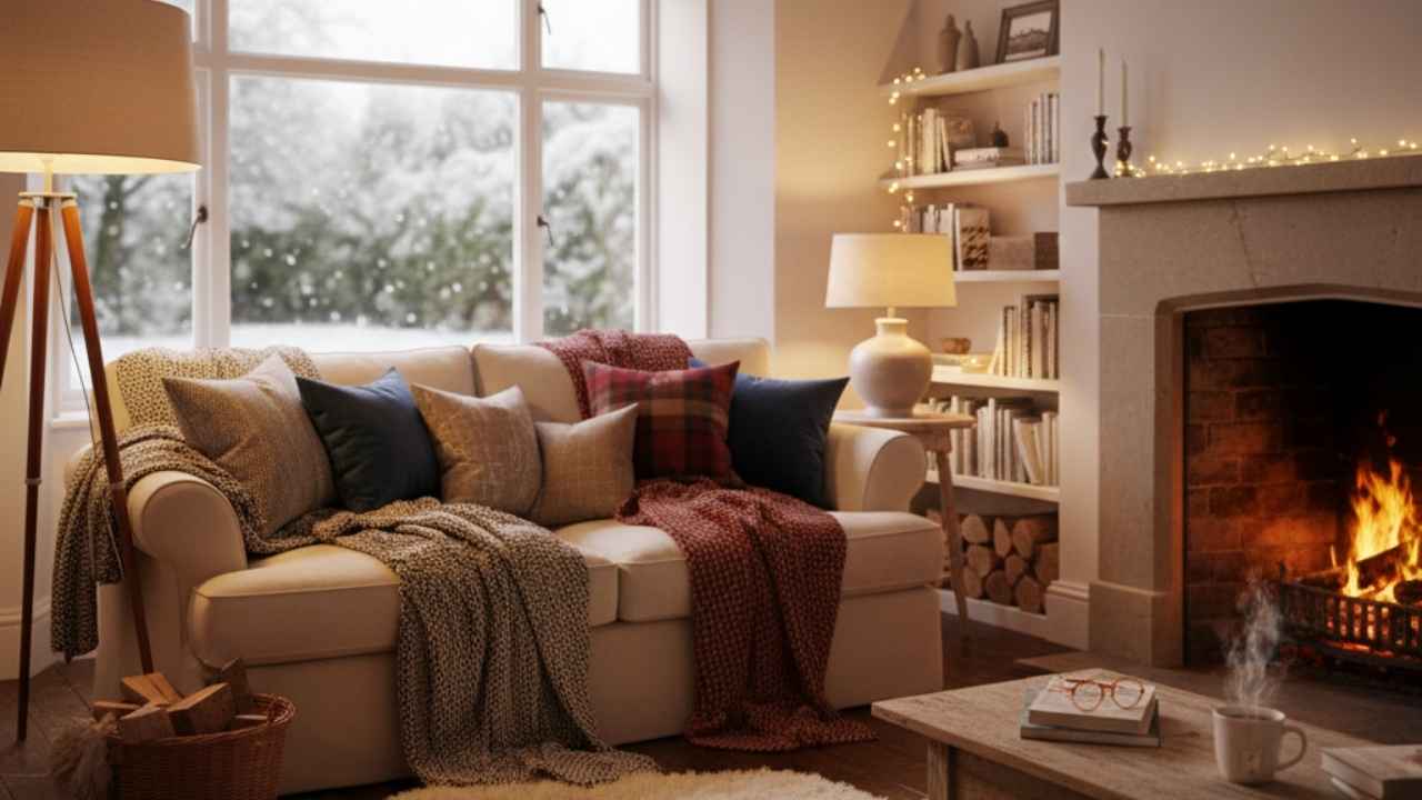 Winter property photography UK – warm twilight exterior for estate agents